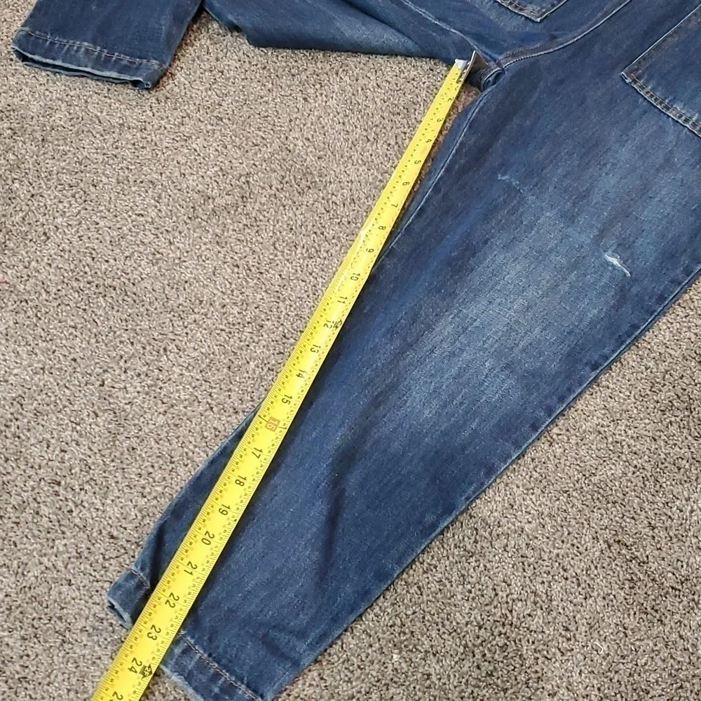 NWR Sandrine Rose X Free People Distressed Y2K 90s jumpsuit coverall jeans XS
